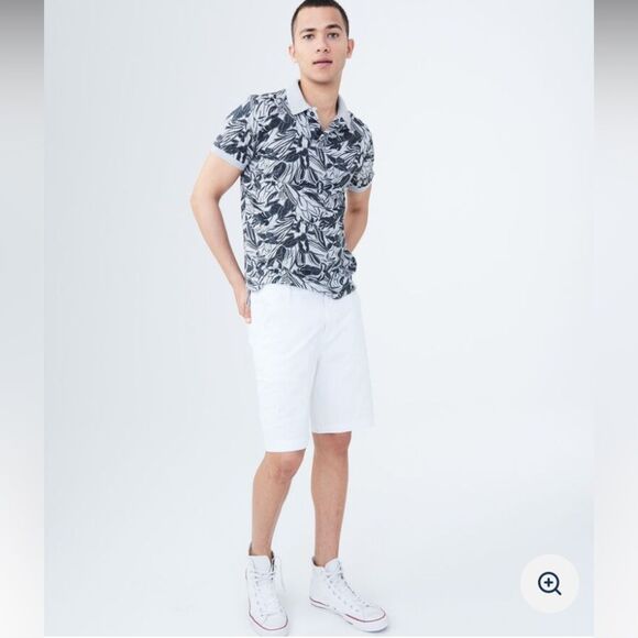 Aeropostale Rainforest Floral Polo Shirt Gray Sz XL - Picture 3 of 12